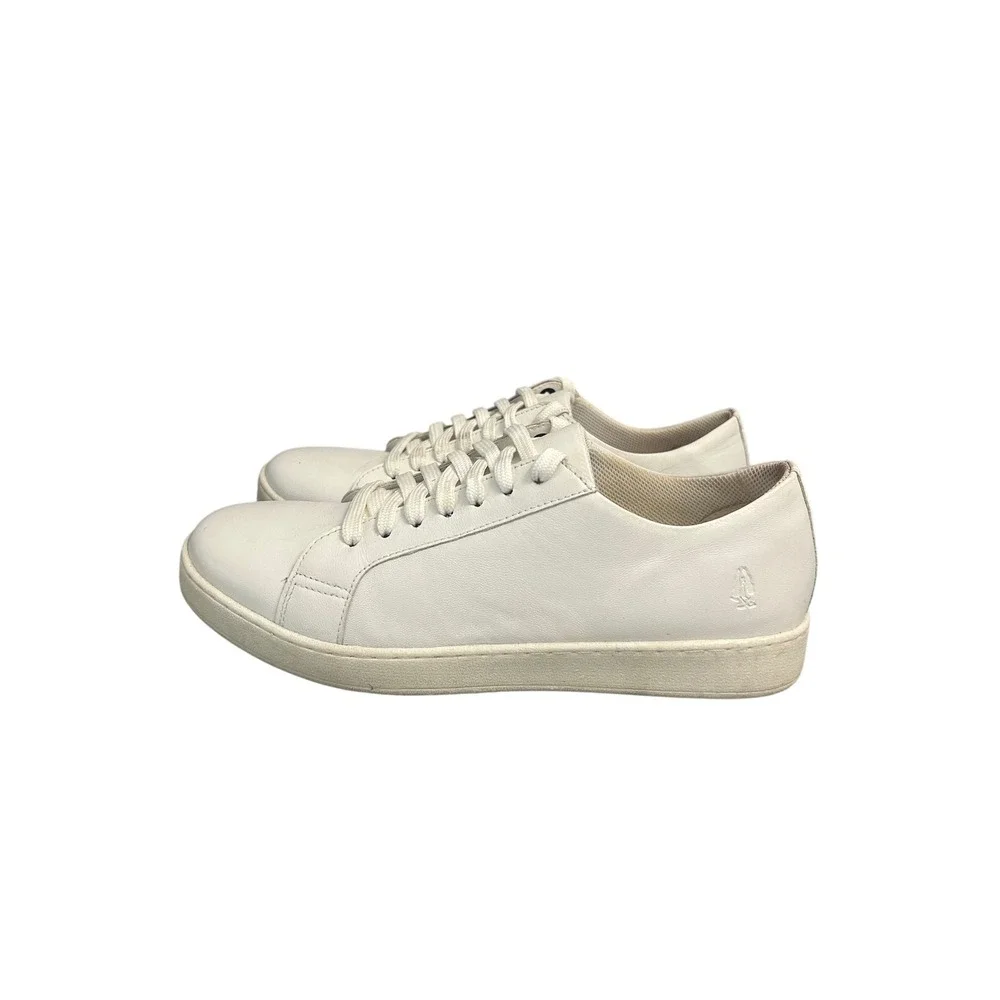 Hush Puppies White Leather Sneakers Womens Size 8.5 Bounce Lace Up HPW10668